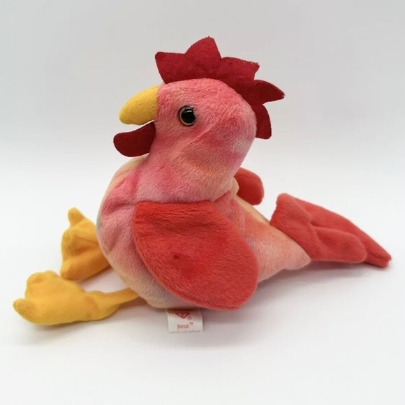 STRUT the Rooster, TY Beanie Babies, No  Hangtag, Vintage, Retired, 1996 - Picture 2 of 7